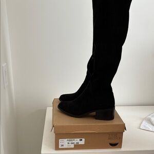 Steve Madden Black Over the Knee Boots